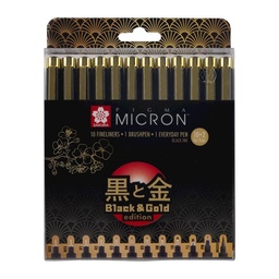 Set 6 rotuladores negros Pigma Micron Sakura (005, 01, 02, 03, 04