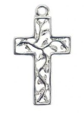 Colgante Metal Nice Charms Cruz Hiedra 15 x 25 mm.