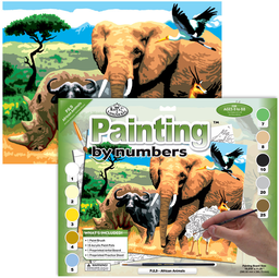 [PJL9] Pintar Por Números Junior 32,4 x 42 cm. -Animales Africanos- Royal & Langnickel