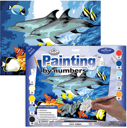 [PJL10] Pintar Por Números Junior 32,4 x 42 cm. -Delfines- Royal & Langnickel