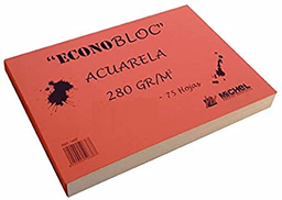 [1458242] Bloc Acuarela 75 Hojas A3 29,7 x 42 cm. 280 gr. Encolado -Econobloc- Michel