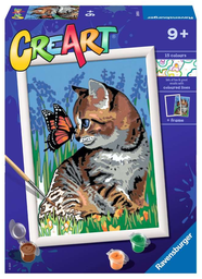 [28935 6] Set CreArt Pintar por Números -Gatito y Mariposa- Ravensburger