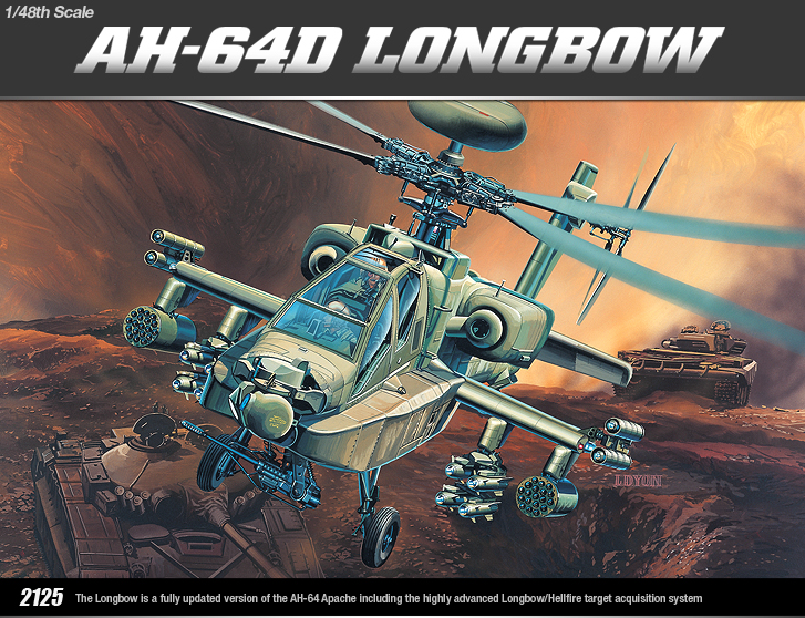 [12268] Helicóptero 1:48 -AH-64D Longbow- Academy