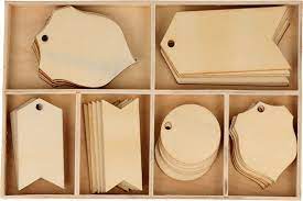 [14002914] Set 36 Siluetas Madera -Etiquetas- Artemio
