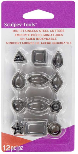 [AMMC] Cortadores Pastas Modelables -Geométricos- (12 pzs.) Sculpey