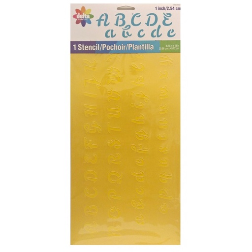 [960120006] Plantilla Stencil 20,9 x 45,7 cm. -Alfabeto Scrip Grande- Delta Creative