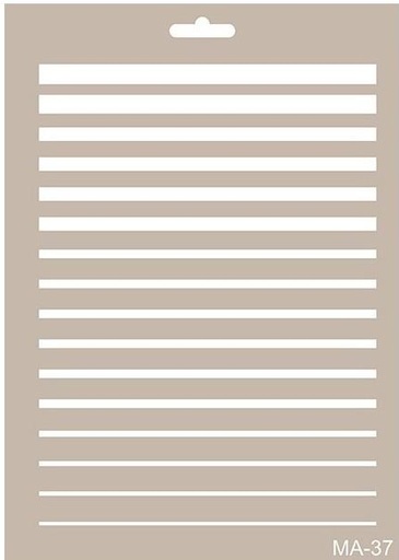[MA037] Plantilla Stencil 21 x 30 Mix Media -Lineas- Cadence