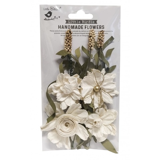 [CR69508] Flores Papel -Camila Moon Light- (16 pzs.) Little Birdie