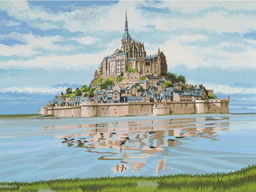 [PL153] Pintar Por Números 30 x 40 cm. -Monte Saint Michel- Reeves