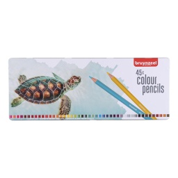 [60312905] Caja Metal 45 Lápiz Color -Tortuga- Bruynzeel