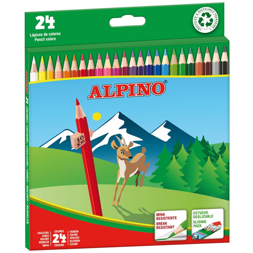 [AL010658] Estuche Lápices Color (24 Colores) Alpino