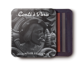 [50353] Caja Metal 6 Carrés Pastel Esbozo -Edición Limitada- Conté à Paris
