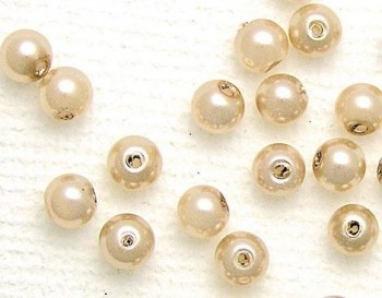 [Z19504] Perlas Vidrio Lacada 3 mm. -Rosa Crema- 250 gr. (4300 pzs. aprox.)