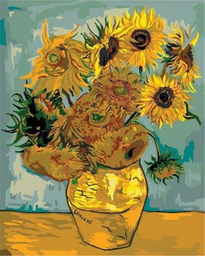 [CS-890] Set Punto de Cruz -Los Girasoles, Van Gogh- 32 x 40 cm. Figured´Art